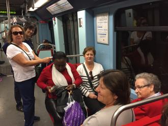 No passeio por Lisboa. 