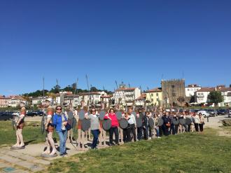 Com os soldados de Ponte de Lima. 