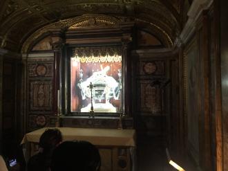 Relíquia da Mangedoura de Jesus na Basílica Sta Maria Magiore