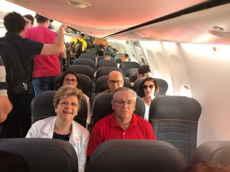 No aeroporto de Porto Alegre. 
