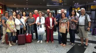 No aeroporto de Porto Alegre. 
