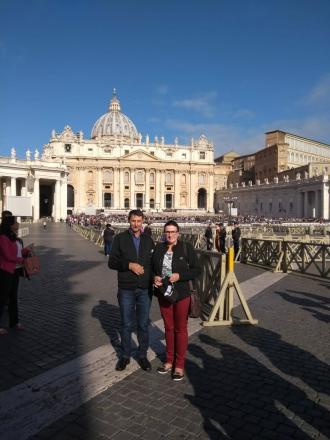 No Vaticano. 