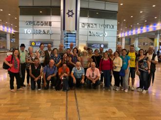 Chegada em Tel Aviv. 