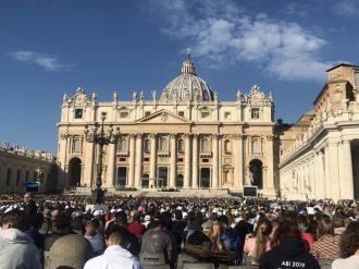 Dia de audiência com o Papa Francisco. 