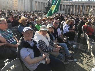 Dia de audiência com o Papa Francisco. 