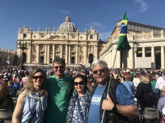 Dia de audiência com o Papa Francisco. 