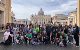 Dia de audiência com o Papa Francisco. 