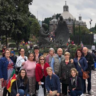 No Santuário de Guadalupe. 