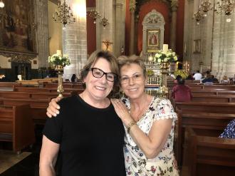 Na antiga Basílica de Guadalupe. 