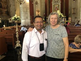 Na antiga Basílica de Guadalupe. 