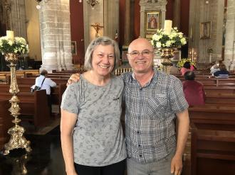 Na antiga Basílica de Guadalupe. 