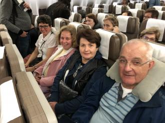 Embarcando para a Rússia. 