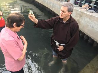Batismo no Rio Jordão. 