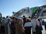 Passageiras no retorno para o Brasil.