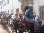 Passeio de charrete em Obidos, Portugal.