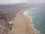 Vista da praia de Nazaré, Portugal.