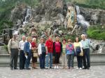 Grupo nos jardins da Basílica de Guadalupe.