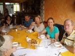 Passageiros no almoço em Teotihuacan.