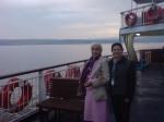 Ines e Idalina no Ferry para cruzar o Estreito de Dardanelos.