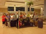Grupo no aeroporto do Cairo.