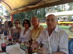 Olga, Cladis, Lirio e Ary na Trajinera, em Xochimilco