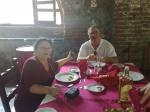 Rosa e Eloi no almoço na Hacienda Vista Hermosa