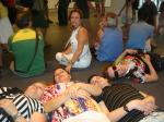Sirlene, Mari, Marlene, Iuri e Hilda descansando antes do MoMA.