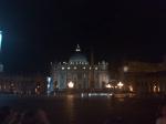 Basílica de São Pedro, Vaticano, à noite.