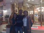 Nathália, Leonardo e Mariliza em passeio a pé, próximo ao Hotel, em Istambul.