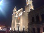 Catedral de Mérida à noite.