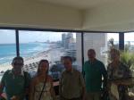 Vista da praia do corredor de nosso hotel em Cancun.