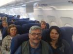 No vôo, antes da chegada ao México.