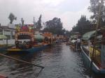 Congestionamento de Trajineiras em Xochimilco.
