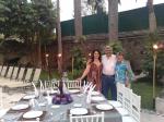 Nosso Jantar surpresa, na beira da piscina da Hacienda.