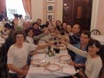 Grupo no almoço, em Verona.