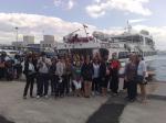 Grupo no embarque para a Ilha de Capri.