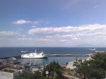 Vista de Capri desde o Funicular. Detalhe do Vesúvio ao fundo.