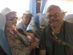 Em Tel Aviv, no ônibus, rumo ao nosso hotel.