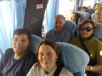 Em Tel Aviv, no ônibus, rumo ao nosso hotel.