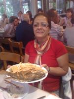 Ivanira e o peixe de Pedro.