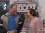 Luiz e Rosalina renovando os votos do matrimônio, em Nazaré.