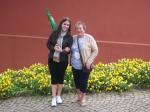Mariana e Julieta nos jardins do Palácio de Beylerbeyi.