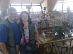 Ivan e Marisa na Igreja de Cafarnaum, sobre a casa de Pedro.