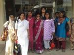Nossas amigas Indianas, hospedadas no mesmo hotel, em Nazaré.