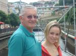 Canísio e Ana Carolina no Rio Tebla, em Karlovy Vary.