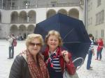 Ilda e Nédis no Castelo de Wawel, em Cracóvia, Polônia.