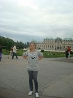 Ana Carolina em Viena, no Palácio Belvedere.