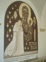 No Santuário, homenagem ao Papa João Paulo II.