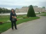 Marisa em Viena, no Palácio Belvedere.