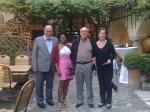 Waldir, Rose, Ari e Olga no jantar em Grinzing.